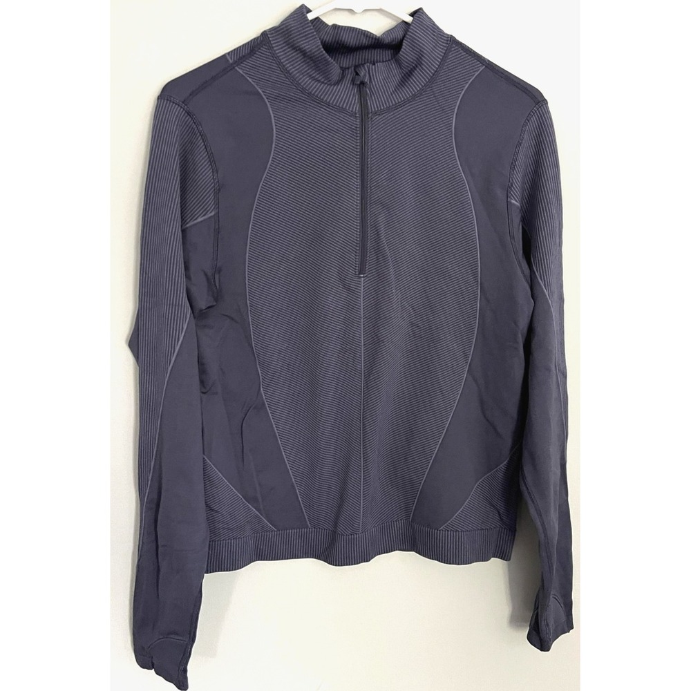 Old Navy Active Shirt Womens XL Gray Go-Dry Quarter Zip Pullover Athletic Gym